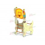 Детский спортивный комплекс "Мальчик с собакой" с баскетбольным кольцом (ДСК 0016)