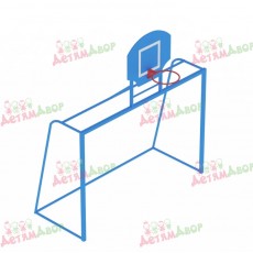 Ворота для гандбола с баскетбольным щитом (СО 0030)